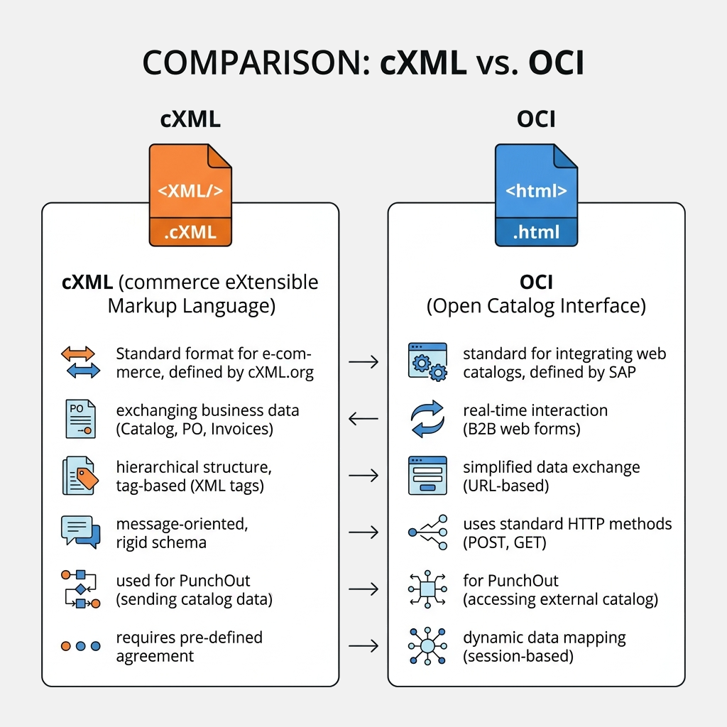 cXML vs. OCI: Choosing the Right Protocol for Your PunchOut Integration